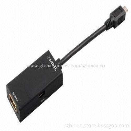 Micro USB to HDMI MHL Adapter, 1,280 x 720P Supports Maximum Resolution